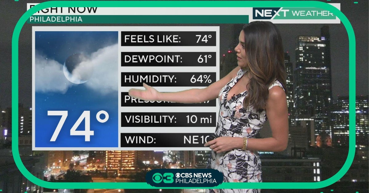 NEXT Weather: Temps and humidity dropping - CBS Philadelphia