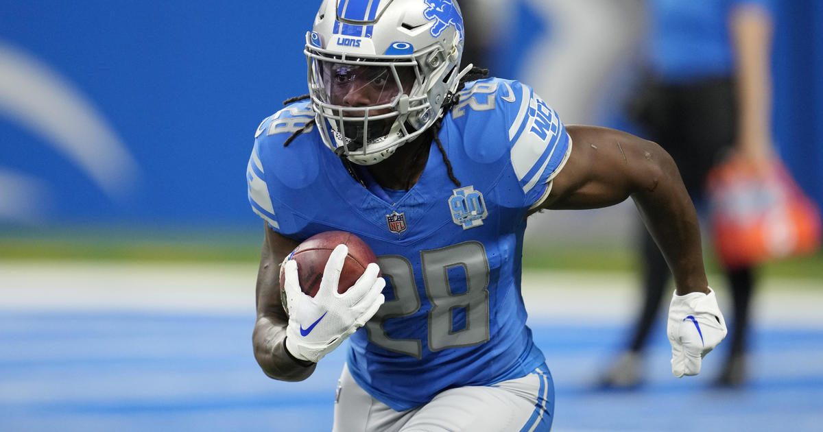 Lions hoping Montgomery, rookie Gibbs can keep running game going in  positive direction - CBS Detroit
