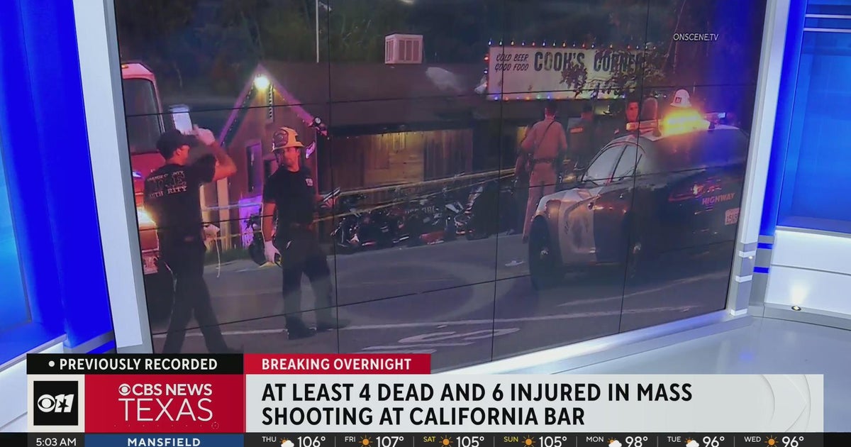 At least 4 dead, others injured in mass shooting in California - CBS Texas