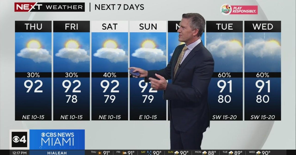 NEXT Weather forecast for Thursday 8/24/2023 12PM - CBS Miami