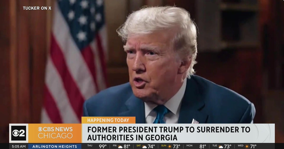Trump expected to surrender to authorities in Georgia - CBS Chicago
