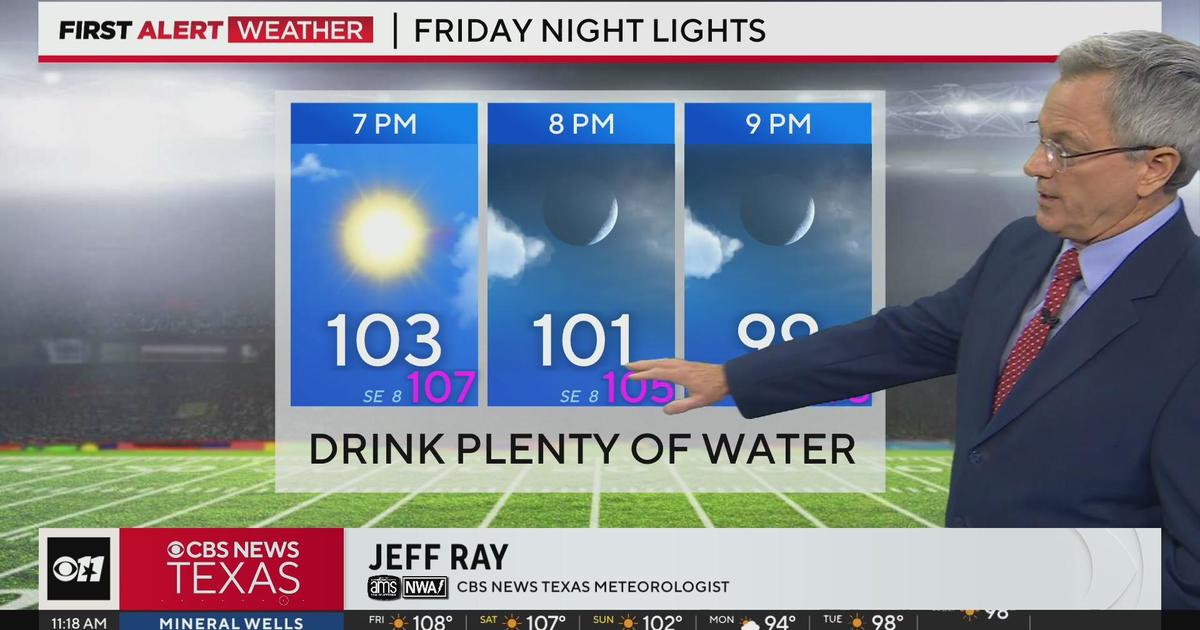 Friday night football games will kickoff to high temperatures - CBS Texas