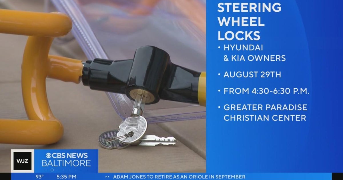 Baltimore Police Department to host steering wheel lock giveaway