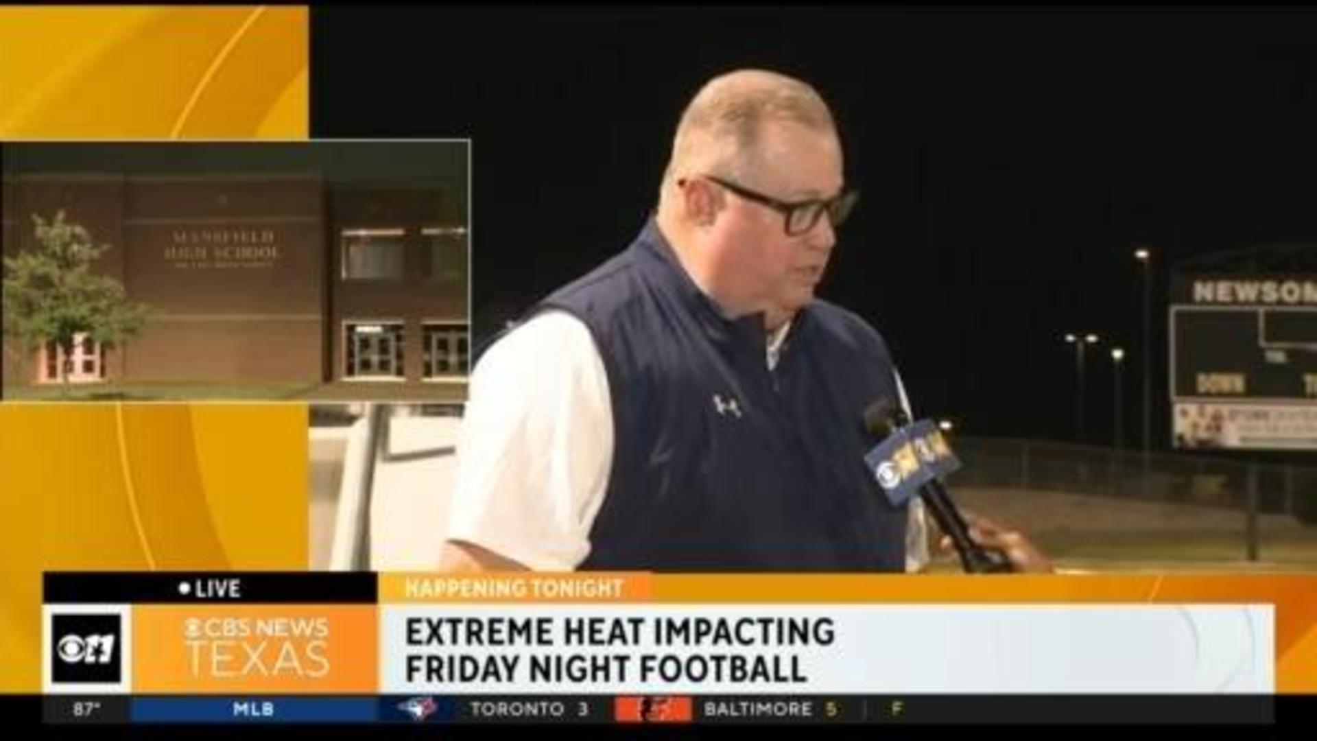 The extreme heat is impacting Friday night football - CBS Texas