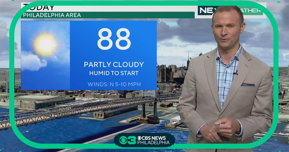 NEXT Weather: Humidity to decrease, cooler air coming - CBS Philadelphia