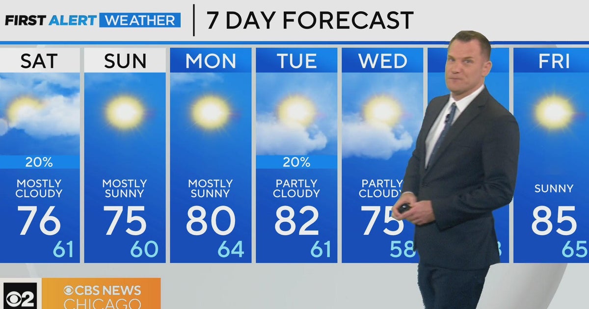 First Alert Weather: Comfortable temps, highs in the 70s - CBS Chicago