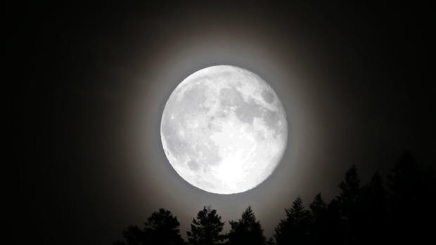 Supermoon Appears Big And Bright In Night Sky 