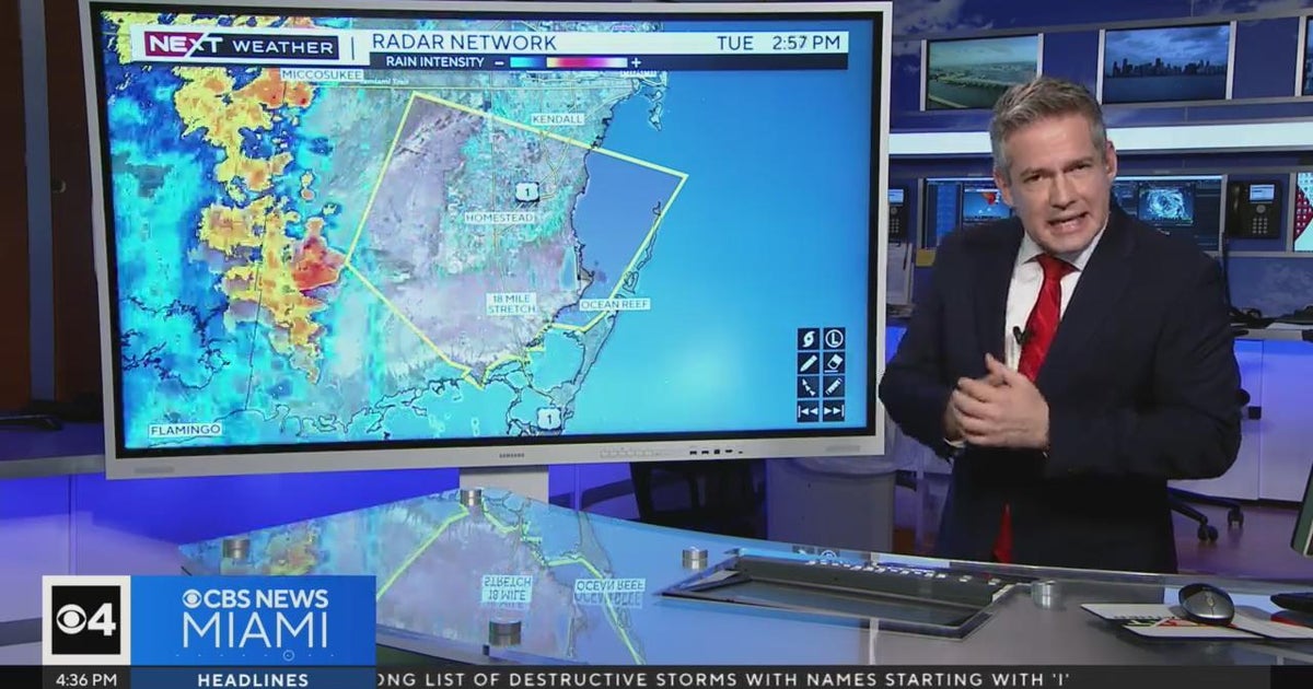 Severe weather affecting parts of Miami-Dade County - CBS Miami