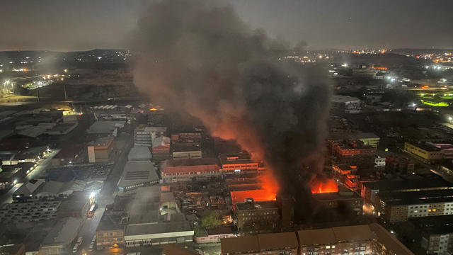 Aftermath of fire in Johannesburg 