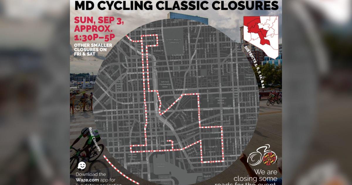 Maryland Cycling Classic Baltimore parking restrictions and road