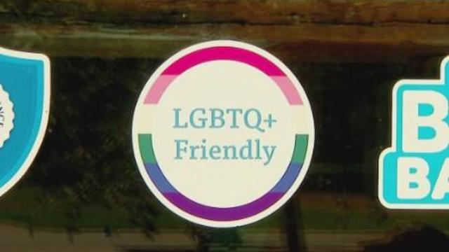 Hive Bakery "LGBTQ+ Friendly" sticker 