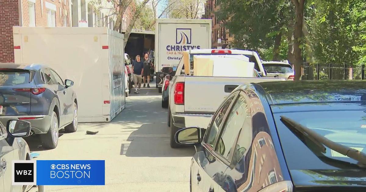 Sidewalks lined with furniture, trash on "Allston Christmas" - CBS Boston