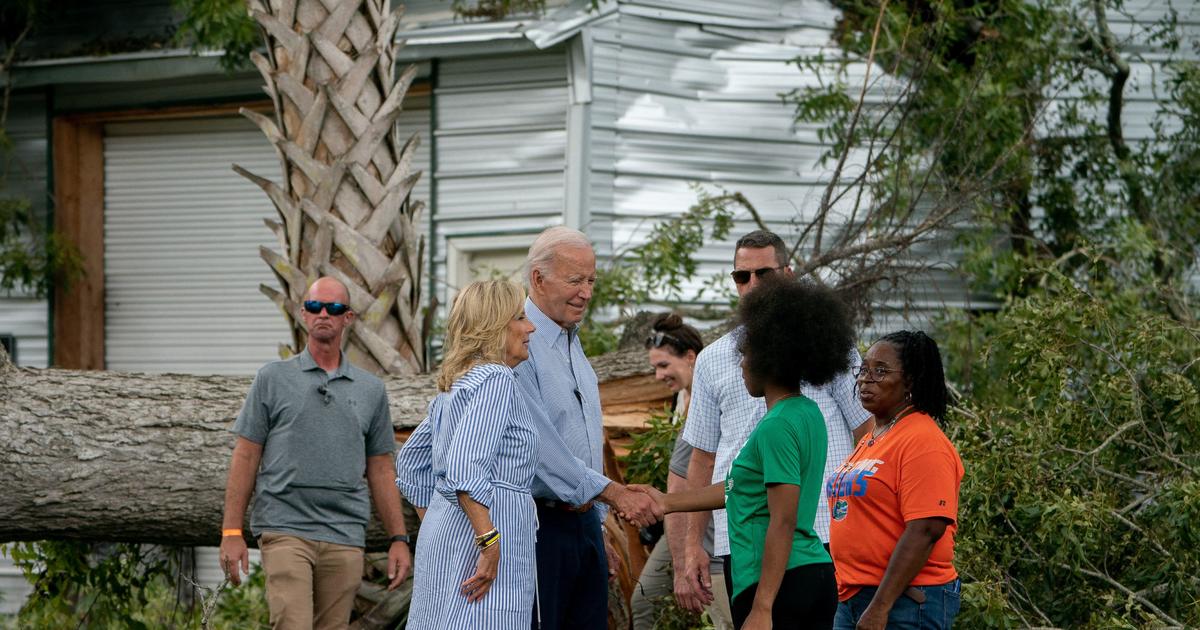 Biden surveys Hurricane Idalia damage in Florida