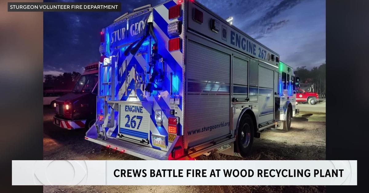 Crews Battle Fire At Wood Recycling Plant - CBS Pittsburgh