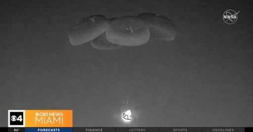 Astronauts return to Earth with Florida splashdown CBS Miami