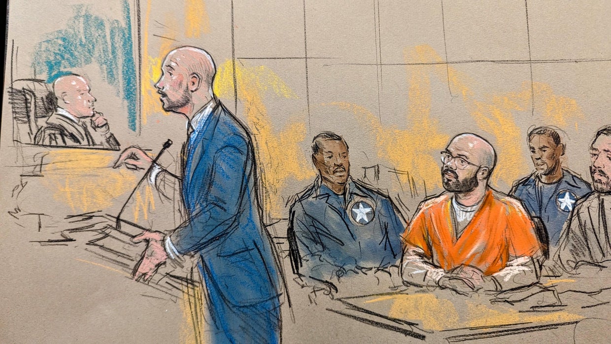 Court sketch of former Proud Boys leader Enrique Tarrio at his sentencing 