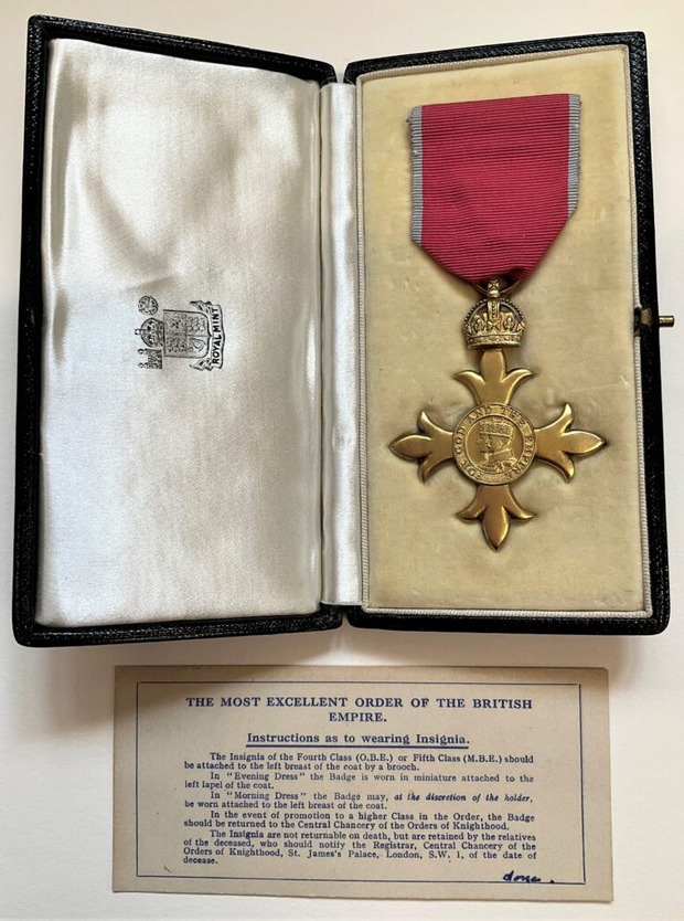 Alan Turing's Order of British Empire medal