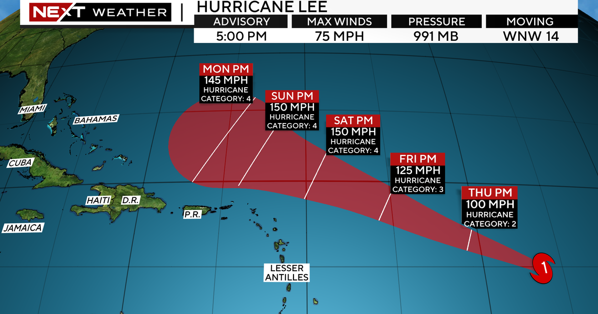Next Weather conditions: Lee envisioned to turn into dangerous Cat. 4 storm by Friday Next Weather conditions: Lee envisioned to turn into dangerous Cat. 4 storm by Friday
