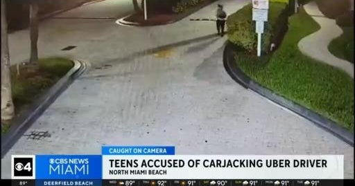 2 teens are in jail, accused of carjacking an Uber driver - CBS Miami