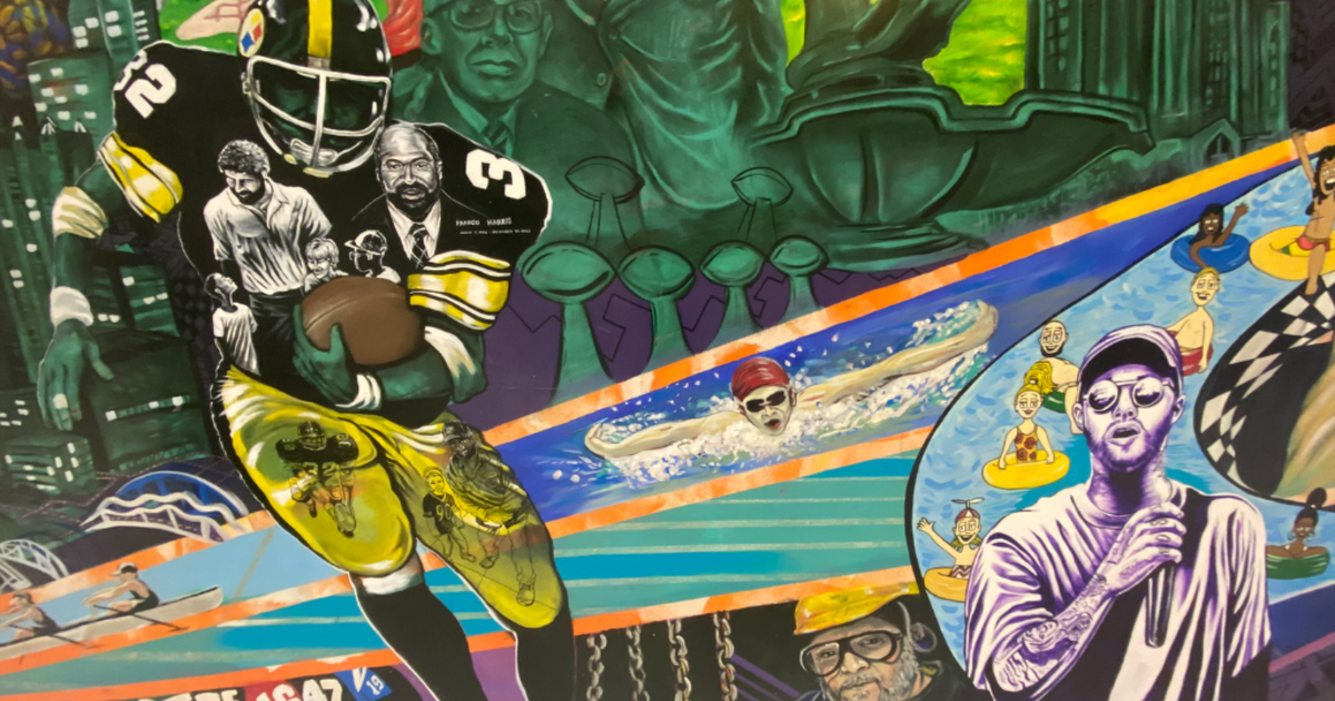 Mural at Monroeville Mall pays tribute to Franco Harris, Mac