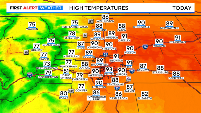 Denver Weather: Rain showers expected by the end of the Broncos game - CBS  Colorado