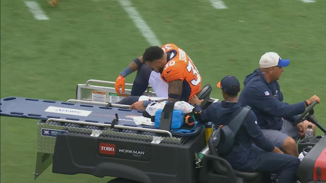 Safety Caden Sterns injures knee during Broncos-Raiders game - CBS Colorado