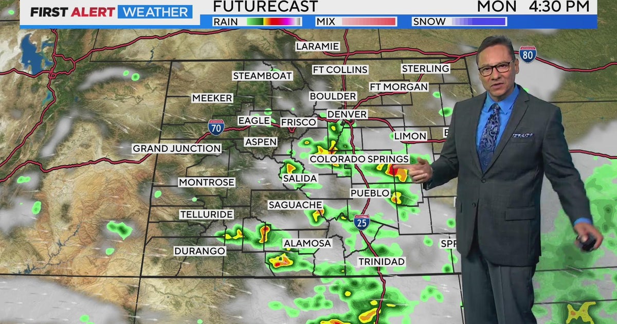 Monday chill with a few showers and thunderstorms - CBS Colorado