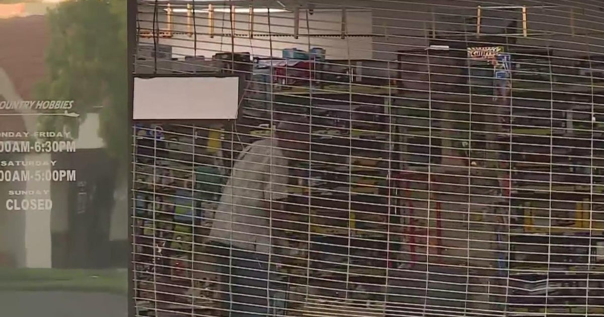 Stolen vehicle crashes through front of hobby shop in Sacramento