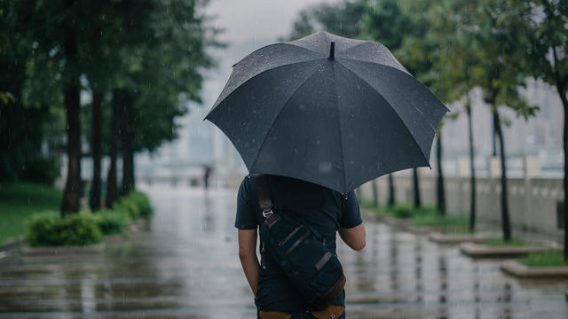 walking in the rain 