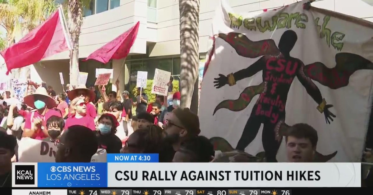 CSU students rally against proposed tuition increases - CBS Los Angeles