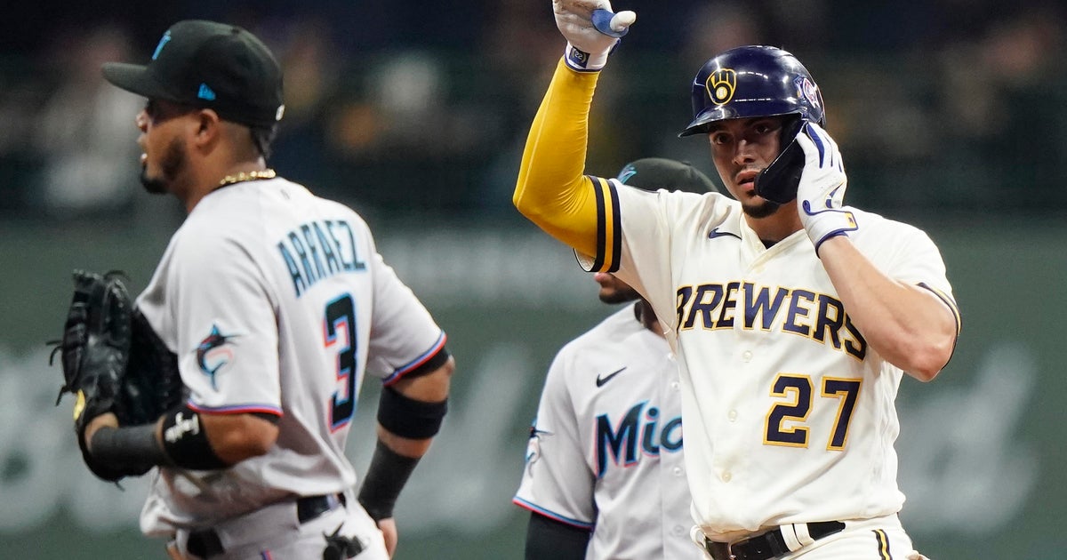 Brewers pound Marlins 12- Brewers pound Marlins 12-