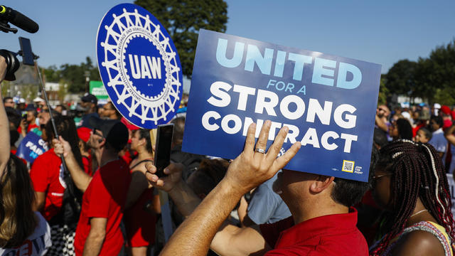 United Auto Workers Members March In Detroit Labor Day Parade 