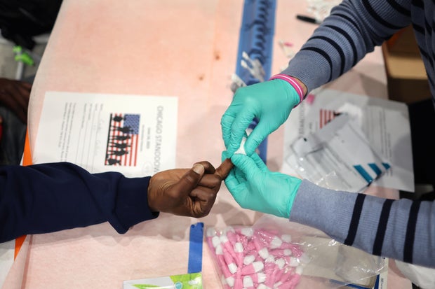 Military veteran getting tested for hepatitis C and HIV