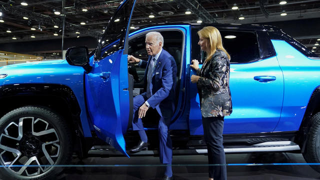FILE PHOTO: U.S. President Biden visits the Detroit Auto Show in Detroit, Michigan 