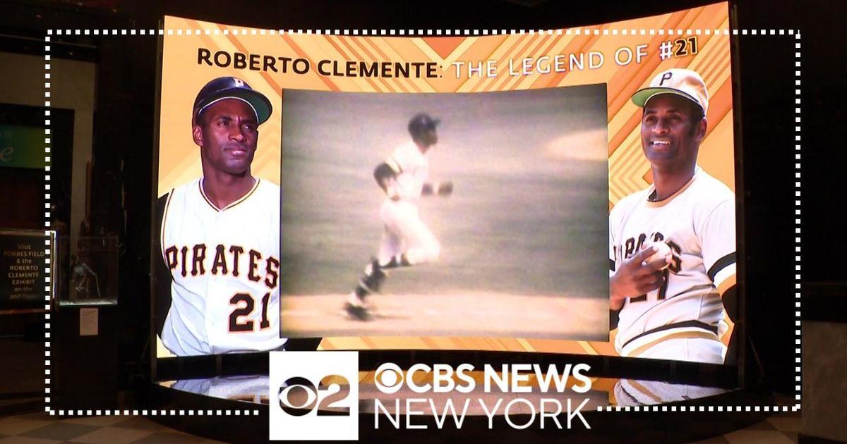 Hall of Fame baseball player Roberto Clemente honored in new Paley Center  for Media exhibit - CBS New York