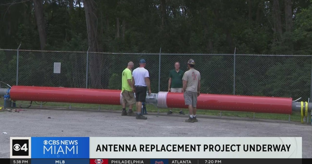 CBS Miami antenna replacement project CBS Miami