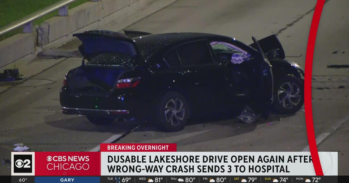 Wrong-Way crash on DuSable Lake Shore Drive sends 3 to hospital - CBS ...