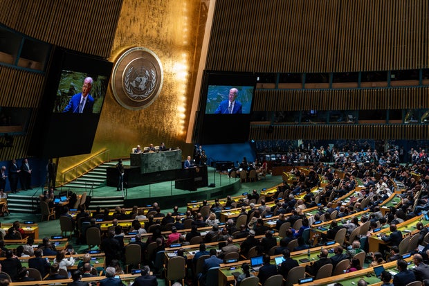 President Joe Biden addresses the United Nations General Assembly