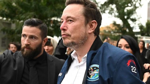 Elon Musk leaves at the Turkish House 