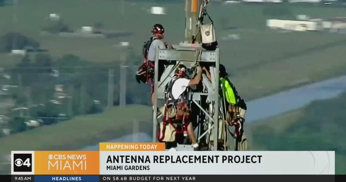 CBS Information Miami antenna portion of big substitute job CBS Information Miami antenna portion of big substitute job