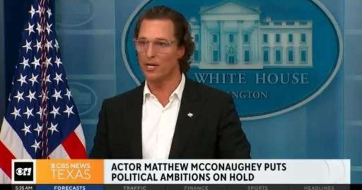 McConaughey puts political ambitions on hold - CBS Texas