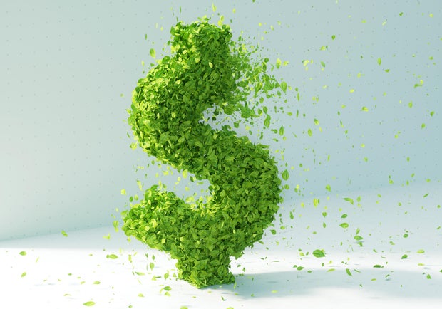 Green dollar sign