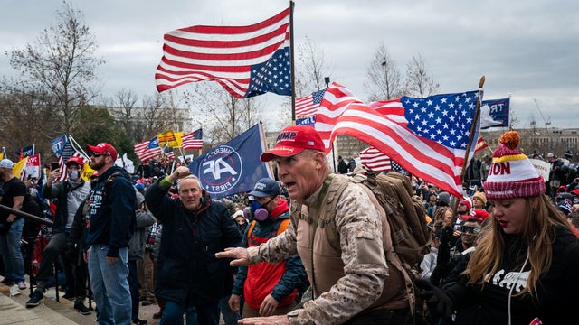 Trump supporters gather on the West Front of the U.S. Capitol on Wednesday, Jan. 6, 2021, in Washington, D.C.