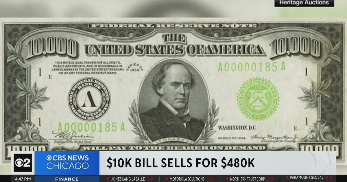 $10,000 bill sells for $480,000 - CBS Chicago