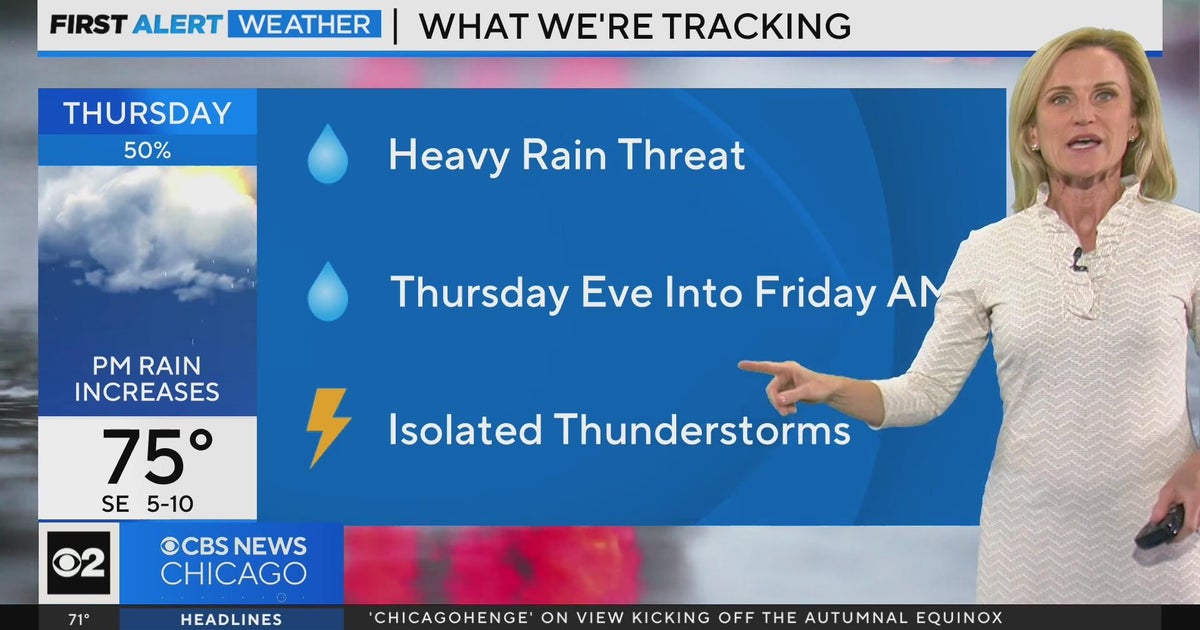 Chicago First Alert Weather: Heavy rain threat late Thursday - CBS Chicago
