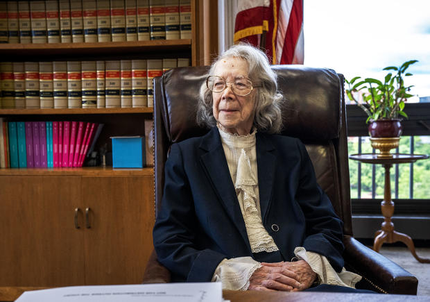 Judge Pauline Newman in her office in Washington, D.C. 