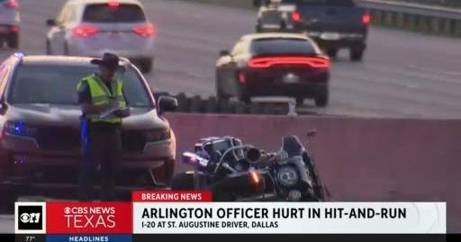 Arlington officer injured in hit-and-run - CBS Texas