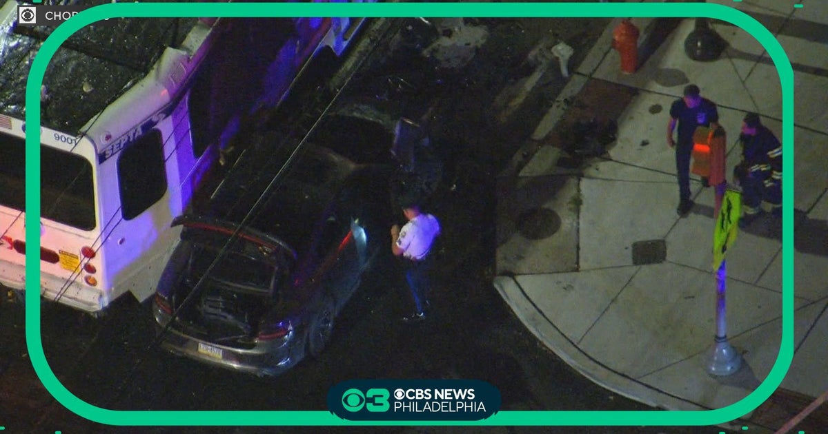 Dodge driver killed after crashing into SEPTA trolley - CBS Philadelphia