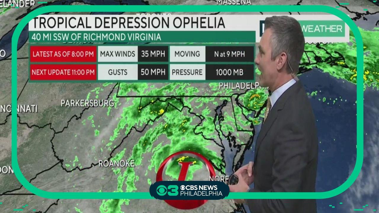 Tropical Storm Ophelia makes landfall and approaching Lehigh Valley; a  local event postponed