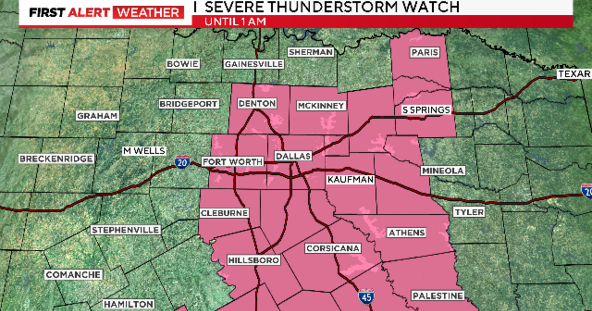 Weather Alert: Severe Thunderstorm Watch in effect until 1 a.m. Monday